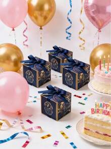 10 piezas/Paquete Caja de regalo para fiesta, Caja de regalo de boda, Caja de regalo de alta gama para dulces, galletas, adecuada para varios festivales - Multicolor - Ver 8