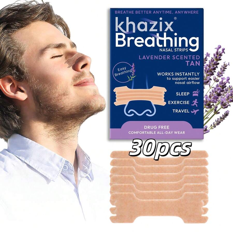 10/20/30pcs Blue & Purple Disposable Nose Vents, One-Time Use Dilator Strips To Expand Passage And Improve Breathing - Multicolor - View 1