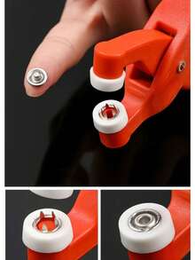 1pc Button Fastener + 200pcs Buttons, Multi-Function 5-Claw Snap Nylon No-Sew Invisible Buttons, 5-Claw Snap Button Set Includes Snap Buttons, No-Sew Buttons, Hidden Snap Buttons, 4-Part Snap Fasteners - Multi-functional Snap Button With Buttons - View 4