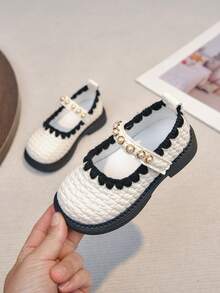 2026韩版儿童公主鞋，春季新款真皮鞋面易清洁软底幼儿学步鞋 - 米色 - 查看 11