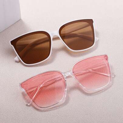 2 Pairs Pink Frame Party Decorative Couple Glasses