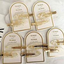 10pcs Gold Hair Clips, Seamless Hair Clips, Bridesmaid Hair Clips, Bridesmaid Gifts, Proposal Gifts, Perfect Seamless Gift - 金子 - 查看 2