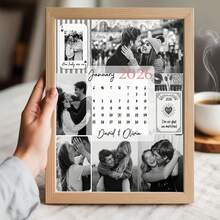 1件个性化情人节礼物（男士款），周年纪念日礼物，周年纪念日帆布模板，可编辑情侣照片拼贴画，浪漫个性化礼物，个性化墙饰，房间装饰品，房间用品，可选相框 - 多色 - 查看 9