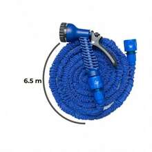 Manguera Flexible Expandible 6.5 Metros Con Pistola Ligera Cómodo-7 MODOS DE ASPERSIÓN-Envío local - Azul - Ver 10