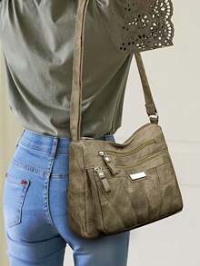 Versatile Multi-Layered Bag - Women's Middle-Aged Model Mother Bag, Large Capacity Crossbody Bag, Shoulder Bag - Multicolor - View 4