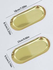 1 pieza Bandeja de tocador de estilo de lujo dorado, adecuada para el baño, el lavabo, el inodoro - Multicolor - Ver 6