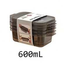 3个加厚透明密封食品储物盒，长方形冰箱冷冻室收纳盒，微波炉适用塑料材质 - 彩色 - 查看 12