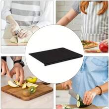 Acrylic Cutting Board With Lip Non Slip 18 X 14 Inch Clear Cutting Board Chopping Acrylic Countertop Protector Cover Shatter Resistant For Home Restaurant Kitchen Sink Stove - màu đen - Xem 6