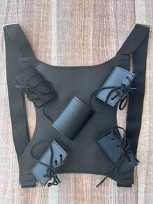 1 Dây đeo kiếm đôi bằng da PU có thể điều chỉnh cho lễ hội Carnival Deadpool, phụ kiện hóa trang hiệp sĩ thời Phục Hưng Trung Cổ, chiến binh Viking, áo vest, giá treo vũ khí, trang phục sinh nhật, tiệc độc thân, Halloween, lễ hội Carnival. - màu đen - Xem 7