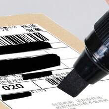 1支宽头速干修正液/笔，适用于快递标签、热敏纸，速干修正液可用于遮盖个人信息和送货地址。 - 黑色 - 查看 3