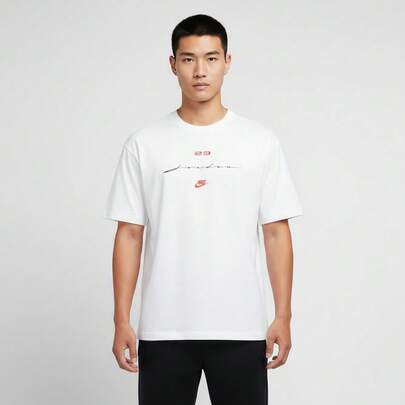 Jordan 男士 AS M J FLT SCRIPT BOXY SS CREW 短袖T恤，针织圆领T恤 TIF3015-100