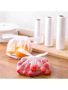 100/200/300个装可重复使用食品保鲜袋，小巧塑料袋，适用于水果、蔬菜，适合露营、户外活动、聚会、烹饪和厨房使用，厨房工具，派对礼品 | 送给家人和朋友的最佳礼物 | 母亲节 | 圣诞节和其他节日（随机包装） - 彩色 - 查看 4