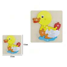 OISE ART STORE Puzzle 3d Blocchi Legno Forma Di Papera Educativo Colorato Gioco Bambini Animali - - Multicolore - Visualizzare 3