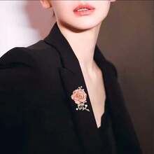 This Is A Charming And Elegant Bridal Brooch. The Fabric Rose Brooch Can Be Worn On Suits, Shirts, And Is Suitable For Daily Outings, Wedding Ceremonies, Balls, Parties, And Business Meetings. It Also Makes A Great Gift For Valentine's Day And Mother's Day. - Multicolor - View 4