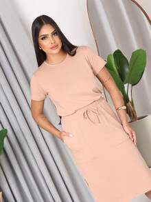 Casual Elegant Conservative / Modest Knot Beach - Beige - View 5