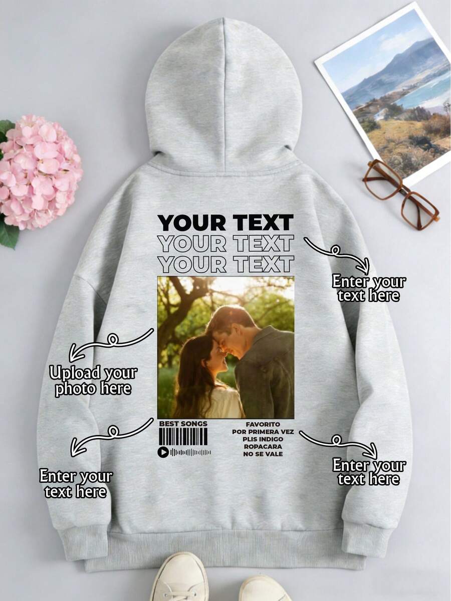 Personalized Customization – "Established" Anniversary Hoodie. Celebrate Your Love Story With A Classic Hoodie Featuring Your 'est.' Date. A Timeless, Comfy Keepsake That Gets Better Each Year You Wear It Together - Grey - View 1