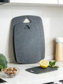 3件套塑料砧板套装，加厚砧板，适用于肉类、蔬菜、水果，带易握手柄，可放入洗碗机清洗（多种颜色） - 彩色 - 查看 3