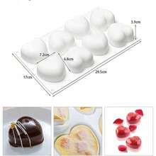 Heart-Shaped Chocolate Mold, Multi-Cavity Silicone Mold Suitable For Baking Chocolate, Cakes, Making 3D Handmade Candles, Mousse, Desserts, Jelly And Pudding DIY Tools - Multicolor - View 7