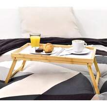 OISE ART STORE Tavolino Legno Colazione Letto Pieghevole Tavolo Lettura Multiuso Notebook - - Multicolore - Visualizzare 2