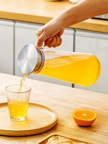 1pc Water Pitcher With Lid & Spout - Hot/Cold Beverages, Heat-Resistant, Ideal For Iced Tea, Lemonade, Refreshments - Multicolor - View 9