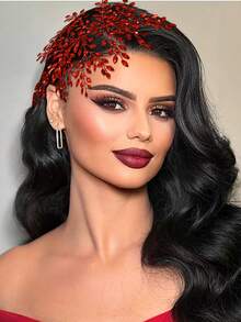 1pc Gold Rhinestone Wedding Bridal Headband, Elegant Hair Accessory For Women, Suitable For Prom, Party And Events - Gold - View 15