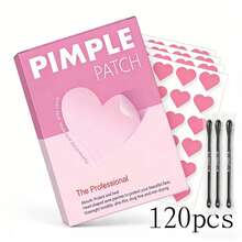 24/120片装心形祛痘贴，温和不刺激，遮盖瑕疵和痘痘，完美遮瑕，适合所有肤质 - 愛心 - 查看 6