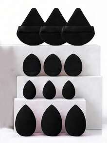 12/20/51pcs Black Makeup Brush Set, Including Eyeshadow Brush, Eyebrow Brush, Foundation Brush, Powder Brush, Blush Brush, Concealer Brush And Highlighter Brush, Made Of Ultra-Soft Premium Synthetic Hair, Ideal For Daily Facial Makeup - Multicolor - View 9