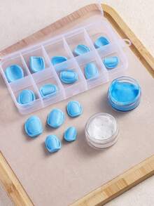 专业硅胶腻子模具制作套装，坚固柔韧，1:1混合比例，快速固化，可重复使用的硅胶模具，适用于树脂、蜡烛和肥皂浇铸，DIY工艺品材料 - 彩色 - 查看 4