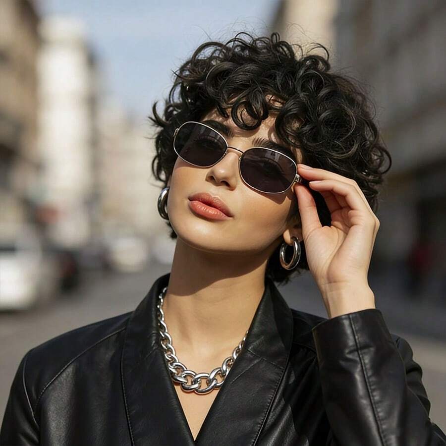 6 Inch Brazilian Remy Human Hair Wig - Natural Curly Pixie Cut With Finger Wave Texture 180% Density Human Hair Perfect For Daily Wear & Party & Holiday, 6 Inch Instant Hairstyle With Volume