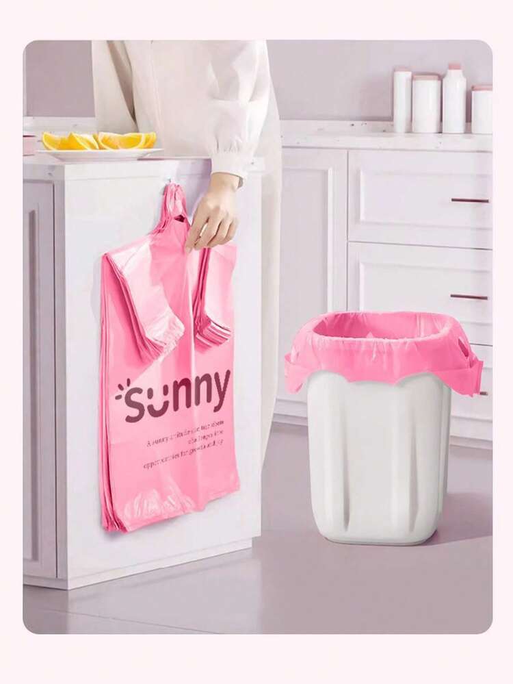 50pcs/Pack Plastic Vest Carrier Bags, Durable Anti-Tear Essential For Supermarket Retail Store Home Use, Heavy Duty Reusable Market Storage Totes - Multicolor - View 5