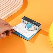 3D Paper Carving Earth Day Calendar Notepad, Creative High-Quality Tear-Off Sticky Notes - Blue - View 5
