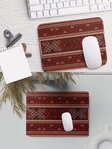 Bohemian Carpet Style Table Mat Bohemian Geometric Red Game Mouse Pad With Stitched Edge Non-Slip Rubber Base Big Mouse Pad Office Computer Keyboard Laptop Home - Multicolor - View 6