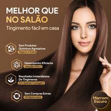 IIIMEIDU MEIDU Hair Dye, 500ml, Unisex Shampoo And Dye, 3 In 1 Long-Lasting, Effectively Covers Gray Hair, Contains Ginseng, Ginger, Black Sesame And Other Extracts For Hair Care, Suitable For All Hair Types. - 深棕色 - 查看 4
