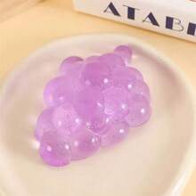 Transparent Grape Squeeze Toy, Stress Relief Fidget Toy, Realistic Fruit Squeeze Toy With Quick Rebound - Multicolor - View 3
