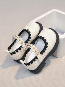 2026韩版儿童公主鞋，春季新款真皮鞋面易清洁软底幼儿学步鞋 - 米色 - 查看 3