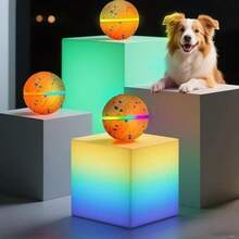 Smart Interactive Dog Balls Automatic Moving Ball For Medium And Large Dogs Motion Activated Rolling Rotating Bouncy Toy For Dog Enrichment Stimulation Aggressive Chewers Washable - trái cam - Xem 3
