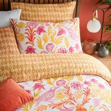 Tropical Reversible Duvet Cover Set Citrus (Includes Pillowcases) - Tangerine Red Color - View 6