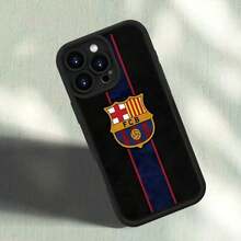 FC Barcelona Pattern Phone Case, For 17 16 15 14 13 12 11 XS XR X 7 8 Plus Pro Max Soft Silicone Back Cover Camera Protection - 黑色 - 查看 4