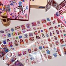 100pcs Random , Witch Squad Cartoon Sticker Pack, Student ID Stickers, Stationery Stickers, Cute Cartoon Creative Small Gifts - Random Style - View 6