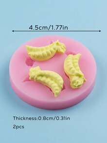 1 pieza/2 piezas Molde de silicona con forma de guisante para hornear mousses, pastelerías francesas, pudines de chocolate y magdalenas. Antiadherente y fácil de desmoldar, molde de silicona vegetal. - Rosa - Ver 14
