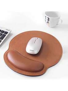 Apoio de Pulso para Mouse com Costura na Borda, Descanso de Pulso para Laptops, Mouse Pad Antiderrapante Acessórios de Mesa de Escritório, Acessórios de Escritório, Suprimentos de Escritório, Decoração de Escritório - Redondo - Visão 3