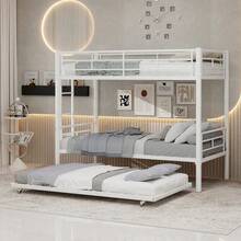 Kids Bed Frames, Headboards & Footboards - White + Iron + Bedroom - View 11