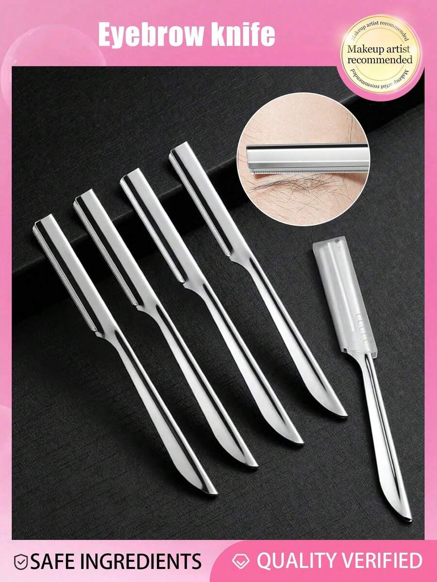 Bộ 60/12/6/3/1 món dụng cụ tỉa lông mày, dụng cụ tạo dáng lông mày đa năng có nắp bảo vệ, dao cạo, tẩy trang và triệt lông, dụng cụ tỉa lông cơ thể, tẩy tế bào chết và loại bỏ chai sạn, kéo tỉa lông mày sắc bén bằng thép không gỉ, quà tặng, đồ dùng du lịch, đồ giá rẻ, vật dụng cần thiết khi đi du lịch. - Bạc - Xem 1