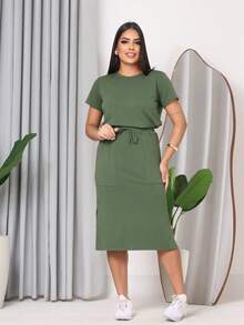 Casual Elegant Conservative / Modest Knot Beach - Army Green - View 8