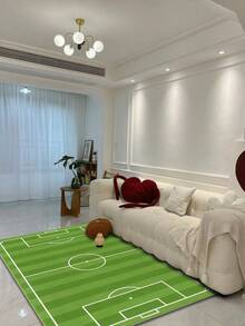 1 pieza Alfombra con forma de balón de fútbol, alfombra pequeña, alfombra redonda, alfombra de dormitorio, decoración de habitación, alfombra de sala de estar, decoración del hogar, alfombra de área, alfombra de cocina, alfombra de sala de juegos, felpudo, decoración de oficina, alfombra de baño, entrada, decoración de habitación, decoración del hogar, anti-contaminación, durable, anti-polvo - Blanco y Negro - Ver 8
