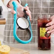 1 pieza Abridor de tarros y botellas, abridor de latas para manos débiles, abridor de tarros múltiple para quitar tapas fácilmente, removedor manual de tapas de botellas para uso doméstico y de cocina con agarre antideslizante, conveniente para personas con menos fuerza, ahorra trabajo, herramientas de cocina, herramientas abrebotellas NUL1 - Azul - Ver 9
