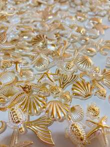 Mix Of Under The Sea Pendants: Seashell, Starfish, And Seahorse 30g - 金色 - 查看 1