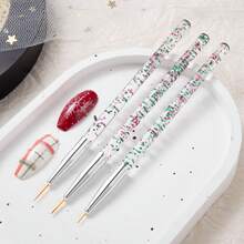 3Pcs/Set Nail Brush Nail Art Liner Brush Acrylic UV Gel Drawing Brush Line Grid Painting Pen Manicure Tools Nail Art Tool Set - Multicolor - View 5