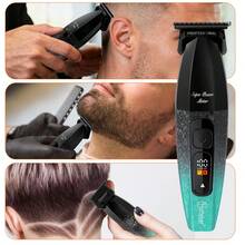 1个HATTEKER USB可充电渐变理发器，男士智能电动理发器，家用 - 彩色 - 查看 11