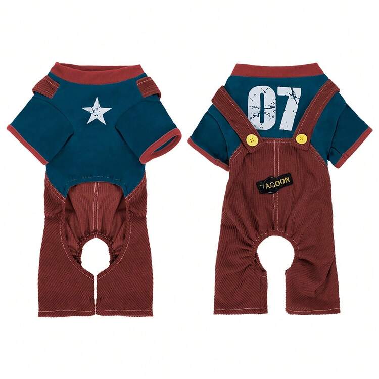 (Small Dog) Dog Clothes, Cute Bib Pants Suitable For Small And Medium Pets, Boy And Girl Dog Jacket Jumpsuit T-Shirt Sweatshirt Dog Clothes Dog Jacket - Multicolor - View 22